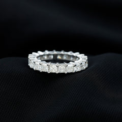 Princess Cut Moissanite Full Eternity Ring with Certificate