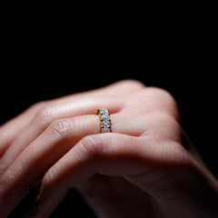 Princess Cut Moissanite Full Eternity Ring with Certificate