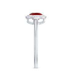 Bezel Set Lab Created Ruby Solitaire Promise Ring
