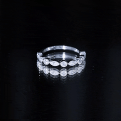 Certified Bezel Set Moissanite Eternity Band Ring