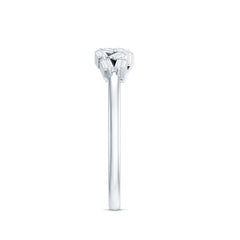 Baguette Moissanite Anniversary Ring in Prong Setting