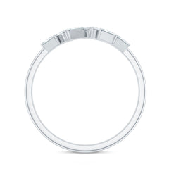 Baguette Moissanite Anniversary Ring in Prong Setting