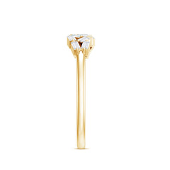 Baguette Moissanite Anniversary Ring in Prong Setting