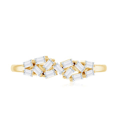 Baguette Moissanite Anniversary Ring in Prong Setting