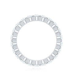 Certified Round Moissanite Eternity Wedding Band Ring