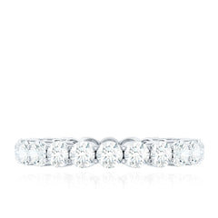 Certified Round Moissanite Eternity Wedding Band Ring