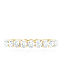 Certified Round Moissanite Eternity Wedding Band Ring