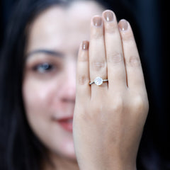 Classic 8mm Solitaire Ethiopian Rainbow Opal Engagement Ring