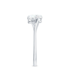 1 CT Heart Shape Moissanite Toi et Moi Promise Ring