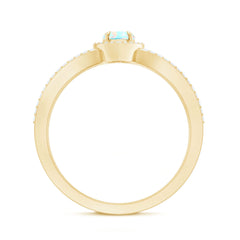 Certified Natural Ethiopian Opal Heart Shaped Engagement Ring with Diamond Halo