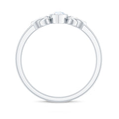 Marquise Cut Moissanite Solitaire Celtic Knot Ring in Bezel Setting
