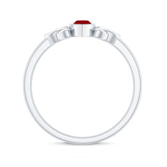 Marquise Cut Solitaire Lab Created Ruby Celtic Engagement Ring