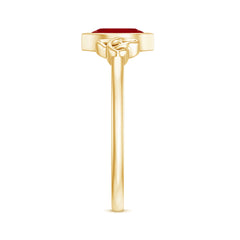 Marquise Cut Solitaire Lab Created Ruby Celtic Engagement Ring