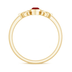 Marquise Cut Solitaire Lab Created Ruby Celtic Engagement Ring