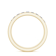 Certified Lab Grown Blue Sapphire Eternity Band Ring in Channel Set