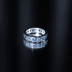 London Blue Topaz Full Eternity Ring in Channel Setting