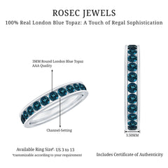 London Blue Topaz Full Eternity Ring in Channel Setting