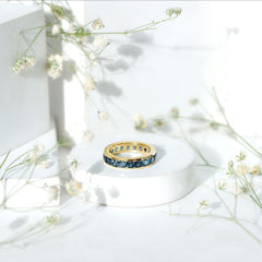 London Blue Topaz Full Eternity Ring in Channel Setting