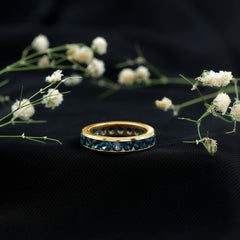London Blue Topaz Full Eternity Ring in Channel Setting
