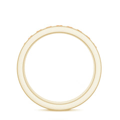 Natural Citrine Channel Set Eternity Ring for Anniversary