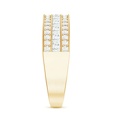 Moissanite 3 Row Eternity Band Ring for Women