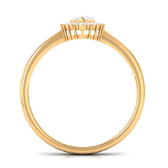 Certified Brilliant Cut Moissanite Marquise Engagement Ring