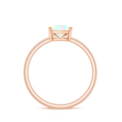 Certified Real Ethiopian Opal Solitaire Engagement Ring