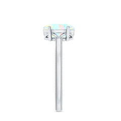 Certified Real Ethiopian Opal Solitaire Engagement Ring
