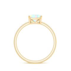 Certified Real Ethiopian Opal Solitaire Engagement Ring