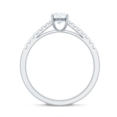 Half Carat Moissanite Engagement Ring