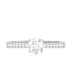 Half Carat Moissanite Engagement Ring