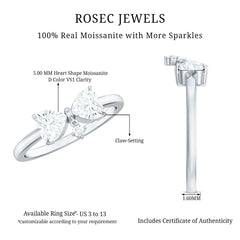 Heart Shaped Moissanite Infinity Promise Ring