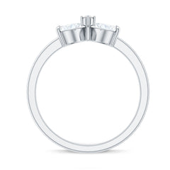 Heart Shaped Moissanite Infinity Promise Ring