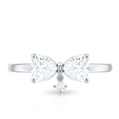 Heart Shaped Moissanite Infinity Promise Ring