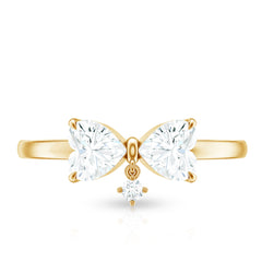 Heart Shaped Moissanite Infinity Promise Ring