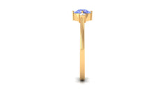 Certified Tanzanite Cute Promise Ring with Diamond