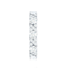 Round Cut Moissanite Eternity Wedding Band Ring