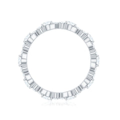 Round Cut Moissanite Eternity Wedding Band Ring