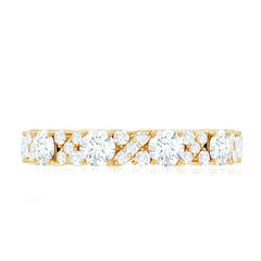 Round Cut Moissanite Eternity Wedding Band Ring