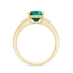 Certified 8X10 mm Oval Lab Grown Emerald Diamond Statement Engagement Ring
