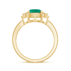 Cushion Cut 8 mm Lab Grown Emerald Diamond Statement Engagement Ring