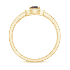 Classic Garnet Pear Shaped Engagement Ring with Diamond Halo