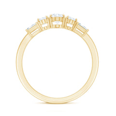 Oval Moissanite Three Stone Anniversary Ring for Women