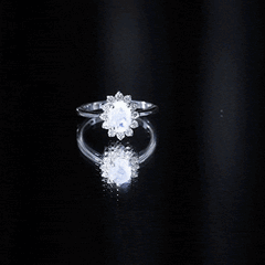 Princess Diana Inspired Moonstone Engagement Ring Diamond Halo
