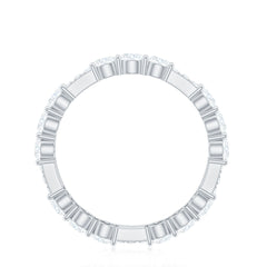 Designer Round Moissanite Full Eternity Ring for Women
