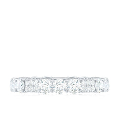 Designer Round Moissanite Full Eternity Ring for Women