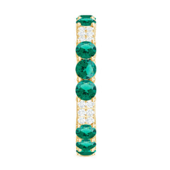 Certified Lab Grown Emerald Diamond Eternity Wedding Band