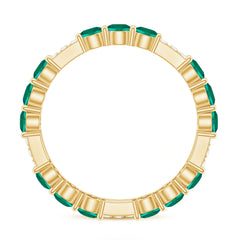 Certified Lab Grown Emerald Diamond Eternity Wedding Band