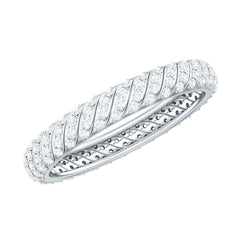 Elegant Moissanite Wedding Band Ring With Certificate