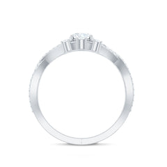 Designer Moissanite Beautiful Engagement Ring with Certificate